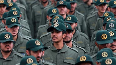 In this Feb. 11, 2019 file photo, Iranian Revolutionary Guard members attend a ceremony celebrating the 40th anniversary of the Islamic Revolution, at the Azadi, or Freedom, Square in Tehran, Iran. On Monday, April 8, 2019, the Trump administration designated Iran’s Revolutionary Guard a “foreign terrorist organization” in an unprecedented move against a national armed force. Iran’s Revolutionary Guard Corps went from being a domestic security force with origins in the 1979 Islamic Revolution to a transnational fighting force. (AP Photo/Vahid Salemi)