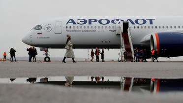 A view of the first Airbus A350-900 aircraft of Russia's flagship airline Aeroflot during a media presentation at Sheremetyevo International Airport outside Moscow, Russia, March 4, 2020. (File photo: Reuters)