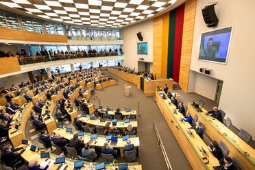 البرلمان الليتواني يستمع لكلمة زيلينسكي