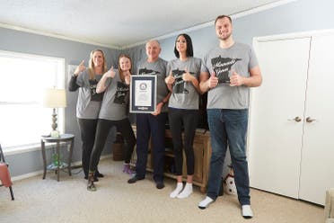 The Trapp family, termed the tallest family by the Guinness World Records. (Supplied)