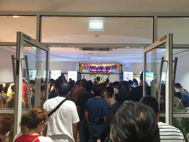 Crowds at the Dubai Studio City venue before the official opening of the Big Bad Wolf book fair. 13 April 2022. (File photo)