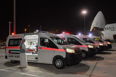 The UAE sends equipped ambulances to Poland to help ease the humanitarian crisis facing Ukrainian refugees. (WAM)