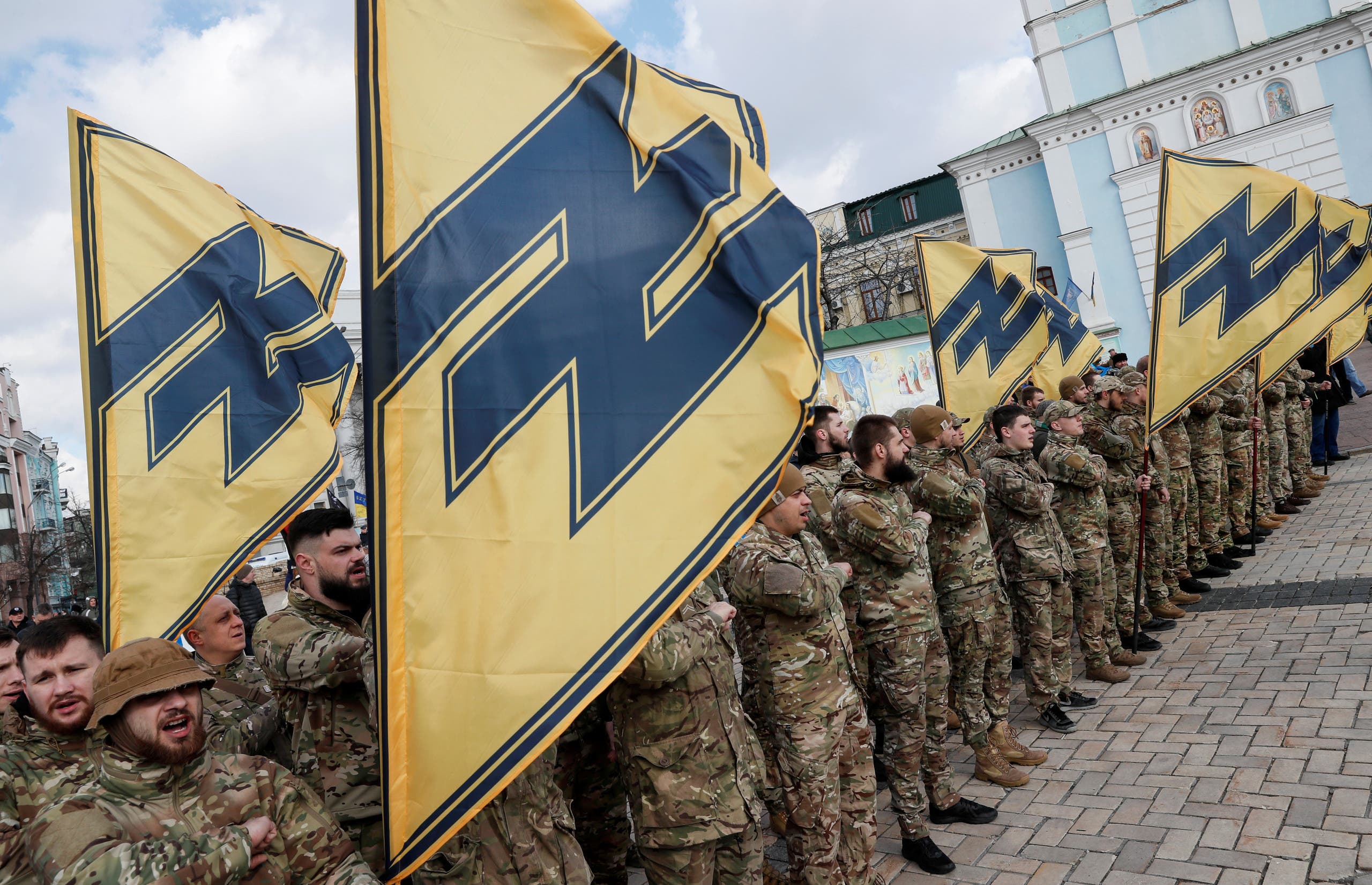 كتيبة آزوف التابعة للحرس الوطني الأوكراني - أرشيفية من رويترز