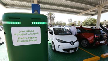 An electric vehicle charger in Dubai. (WAM)