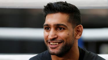 British boxer Amir Khan at a press conference at the Amir Khan Academy in Bolton, Britain. July 16, 2019. (File photo: Reuters)