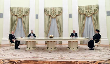 Russian President Vladimir Putin attends a meeting with his Iranian counterpart Ebrahim Raisi in Moscow, Russia January 19, 2022. (Reuters)