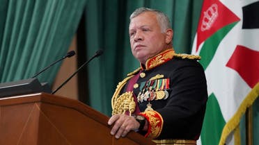 A handout picture released by the Jordanian Royal Palace on December 10, 2020 shows Jordan's King Abdullah II inaugurating the 19th Parliament's non-ordinary session with a speech in Amman. (AFP)