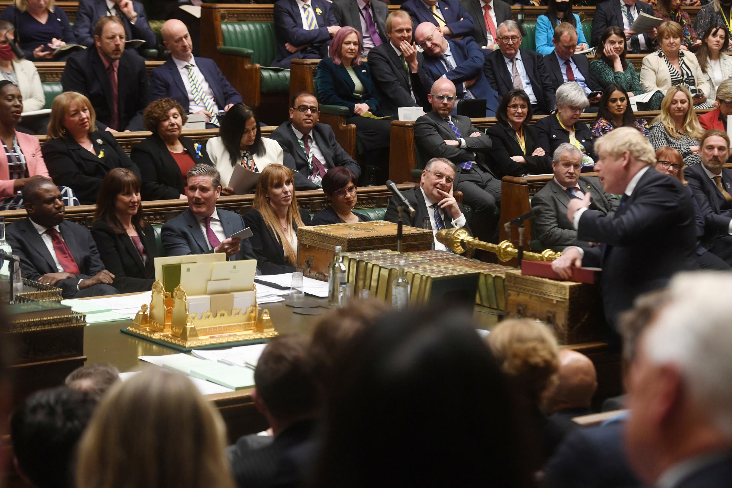 رئيس الوزراء بوريس جونسون في البرلمان البريطاني أمس