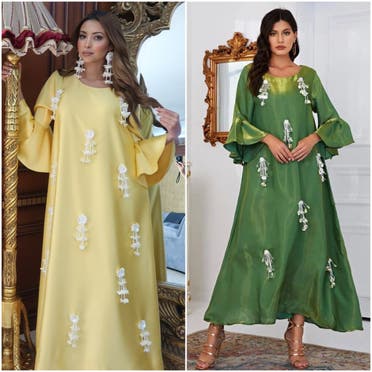 The latest design stolen by SHEIN. A dress designed by FMM (left) and the copied version sold on SHEIN (right). (Supplied)