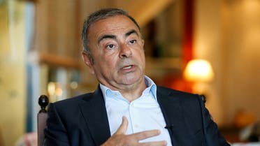 Fugitive former car executive Carlos Ghosn, gestures as he talks during an interview with Reuters in Beirut, Lebanon June 14, 2021. (File photo: Reuters)