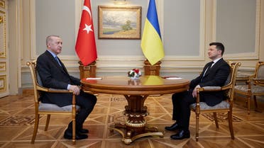 Turkish President Tayyip Erdogan meets with Ukrainian President Volodymyr Zelenskiy in Kyiv, Ukraine February 3, 2022. (File photo: Reuters)