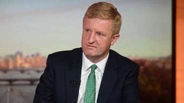 British Co-Chairman of the Conservative Party Oliver Dowden appears on BBC's Sunday Morning presented by Sophie Raworth in London, Britain, on April 24, 2022.  (Reuters)