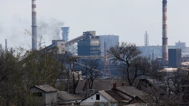 A view shows a plant of Azovstal Iron and Steel Works during Ukraine-Russia conflict in the southern port city of Mariupol, Ukraine, on April 22, 2022. (Reuters)