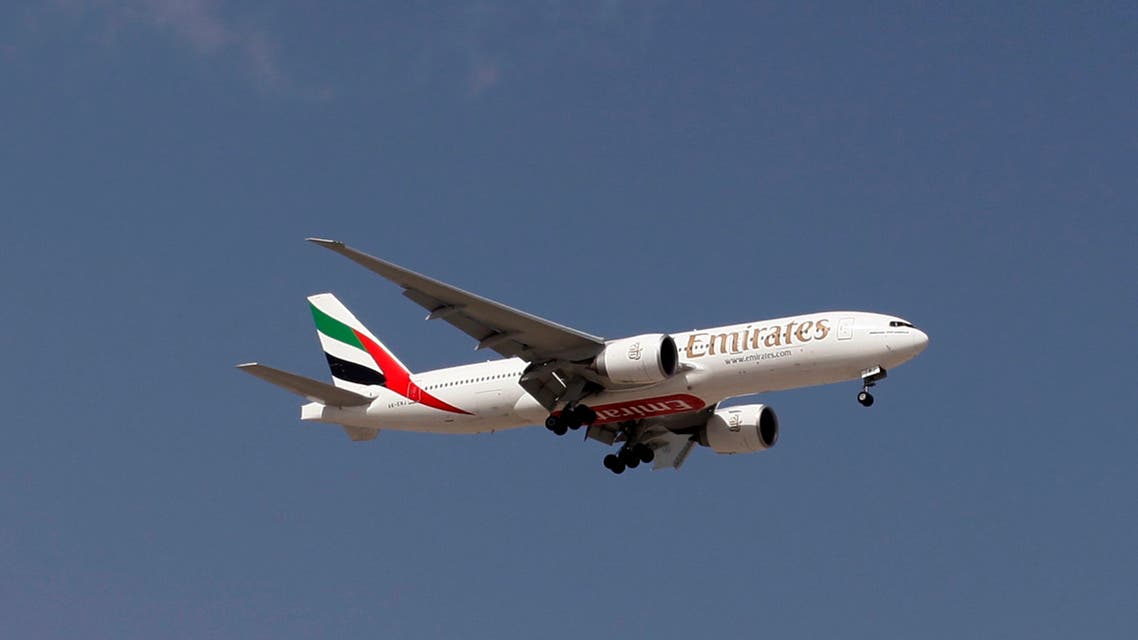 An Emirates Airlines plane lands at the Emirates terminal at Dubai International Airport, February 6, 2012. (File photo: Reuters)