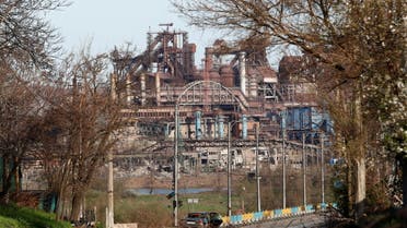 A view shows a plant of Azovstal Iron and Steel Works during Ukraine-Russia conflict in the southern port city of Mariupol, Ukraine April 26, 2022. REUTERS/Alexander Ermochenko