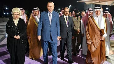 Turkey’s President Recep Tayyip Erdogan arrived in Saudi Arabia on April 28, 2022. (SPA)