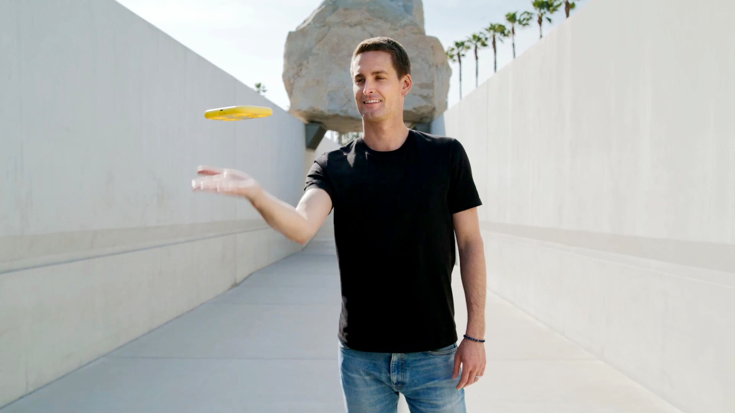 Snap Inc.  CEO Evan Spiegel holds Pixy 2, one of the company's recently launched offerings.  (Supplied)