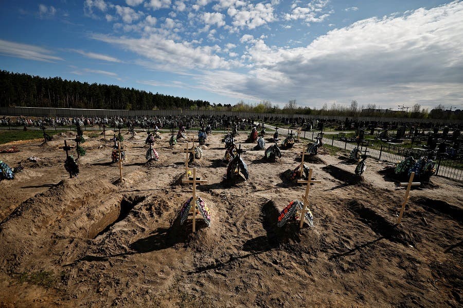 Mass graves in Bucha, Ukraine - Reuters