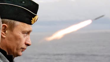 Russian President Putin watches the launch of a missile during naval exercises in Russia's Arctic North on board the nuclear missile cruiser Pyotr Veliky. (File photo: Reuters)