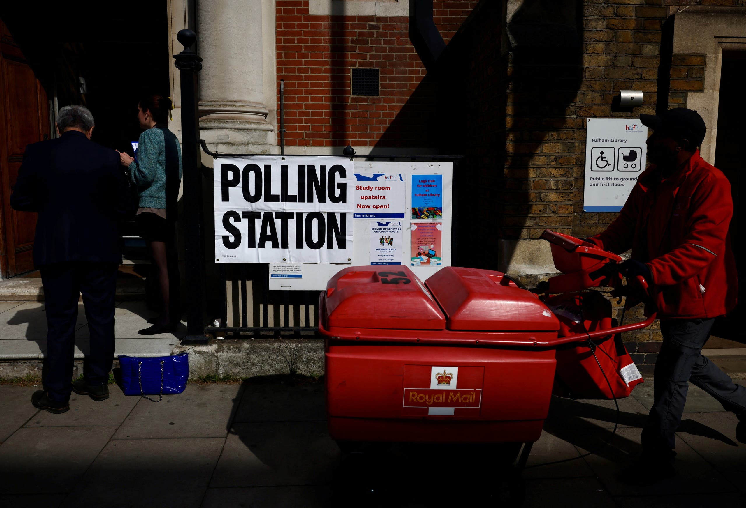In front of a polling station in London