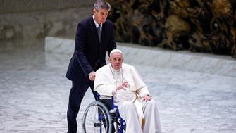 Pope Francis uses wheelchair in public for first time since knee pain flare-up