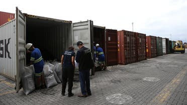 Brazilian customs agents inspect containers on their way to Europe for smuggled drugs at the Port of Santos in Santos, Brazil September 23, 2019. Picture taken September 23, 2019. (File photo: Reuters)