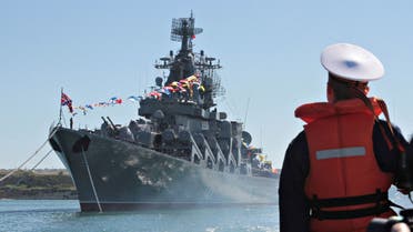 A sailor looks at the Russian missile cruiser Moskva moored in the Ukrainian Black Sea port of Sevastopol, Ukraine 10, 2013. (File photo: Reuters)
