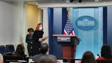 White House Press Secretary Jen Psaki and her deputy Karine Jean-Pierre at the briefing room. (File Photo: Reuters)