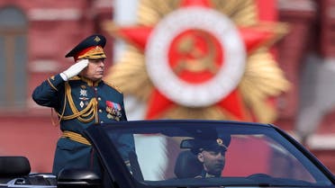 Chief of the Russian Land Forces Oleg Salyukov drives an Aurus cabriolet during a rehearsal for a military parade marking the anniversary of the victory over Nazi Germany in World War Two in Red Square in central Moscow, Russia May 7, 2022. REUTERS/Maxim Shemetov