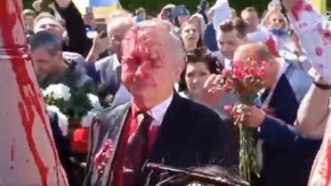 صورة من مقطع الفيديو للسفير الروسي في وارسو