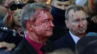 Russian ambassador attacked with red paint in Poland on Victory Day anniversary