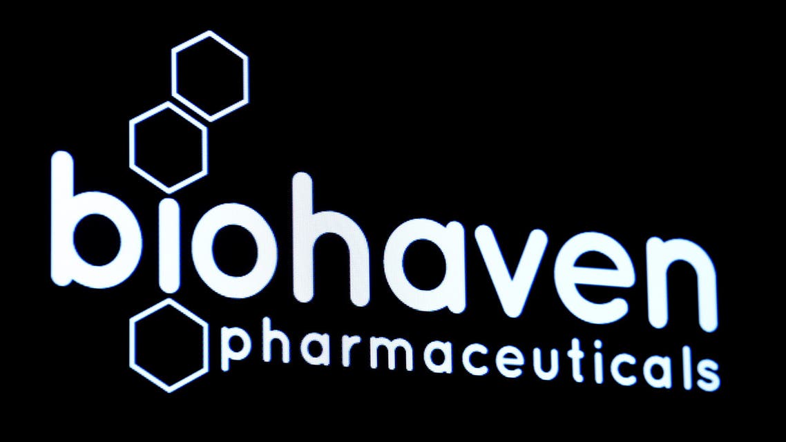 The logo for Biohaven Pharmaceutical Holding Company is displayed on a screen during the company's IPO on the floor of the New York Stock Exchange (NYSE) in New York, U.S., May 4, 2017. (File photo: Reuters)