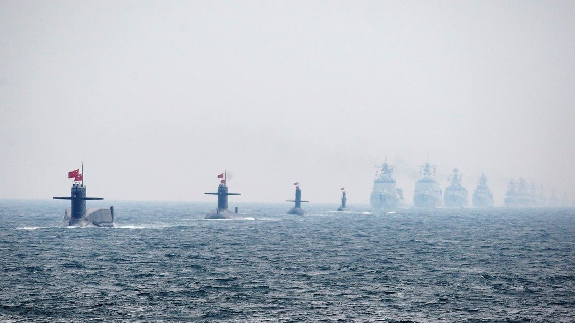 Chinese Navy submarines and warships take part in an international fleet review to celebrate the 60th anniversary of the founding of the People’s Liberation Army Navy in Qingdao, Shandong province, on April 23, 2009. (File photo: Reuters)