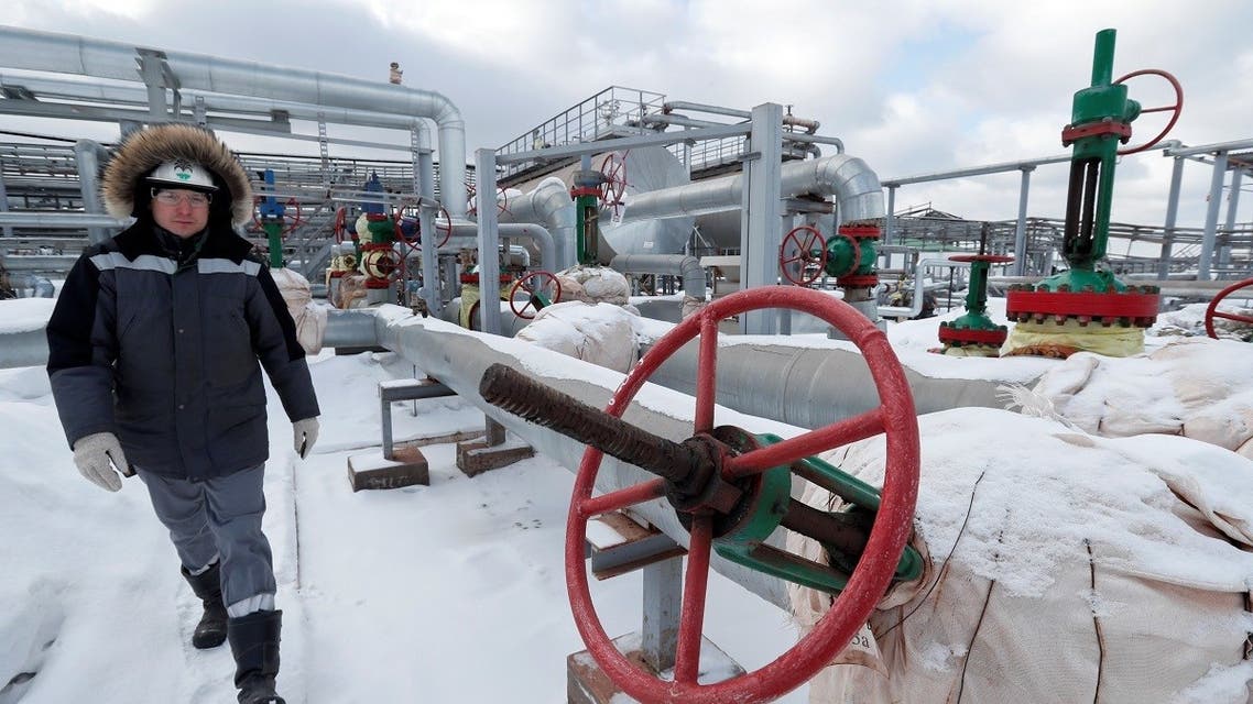 File photo of an employee at an oil treatment plant in the Yarakta Oil Field, owned by Irkutsk Oil Company (INK), in Irkutsk Region, Russia. (Reuters)