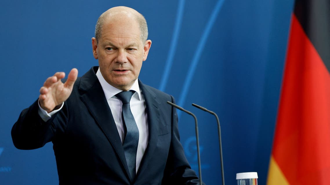 German Chancellor Olaf Scholz speaks during a news conference with Argentinian President Alberto Fernandez at the Federal Chancellery in Berlin, Germany May 11, 2022. REUTERS/Hannibal Hanschke