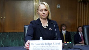 Bridget Brink, nominated to be U.S. ambassador to Ukraine, prepares to testify at her Senate Foreign Relations Committee confirmation hearing at the U.S. Capitol in Washington, U.S., May 10, 2022. (Reuters)