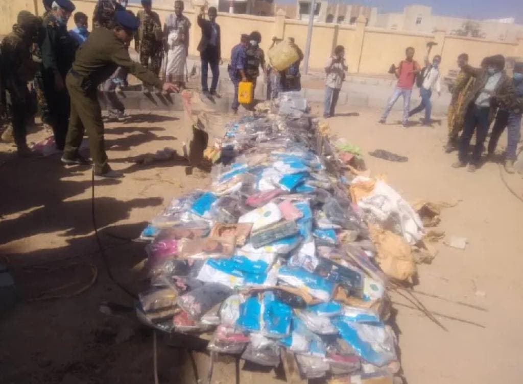 امحای مواد مخدر توسط دولت قانونی یمن