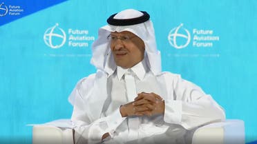 Saudi Arabia's Energy Minister, Prince Abdulaziz at the Future Aviation Forum. (Screengrab)