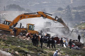 Israel levels Palestinian homes ahead of settlement approval