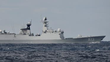 Chinese Navy's Jiangkai-class frigate No.573 sails on the sea near Japan, in this handout photo taken by Japan Self-Defense Forces on October 18, 2021 and released by the Joint Staff Office of the Defense Ministry of Japan. (File photo: Reuters)