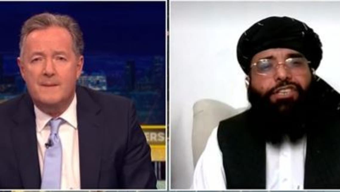 المتحدث باسم طالبان خلال مقابلة تلفزيونية 