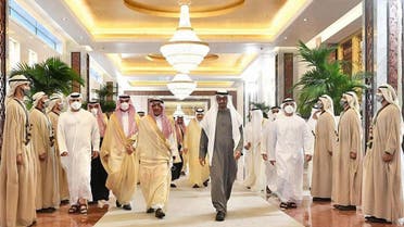 UAE President receives delegation of Saudi Princes in Abu Dhabi on Sunday, May 15, 2022. (SPA)
