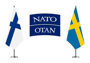 السويد ، فنلندا ، الناتو (آيستوك)