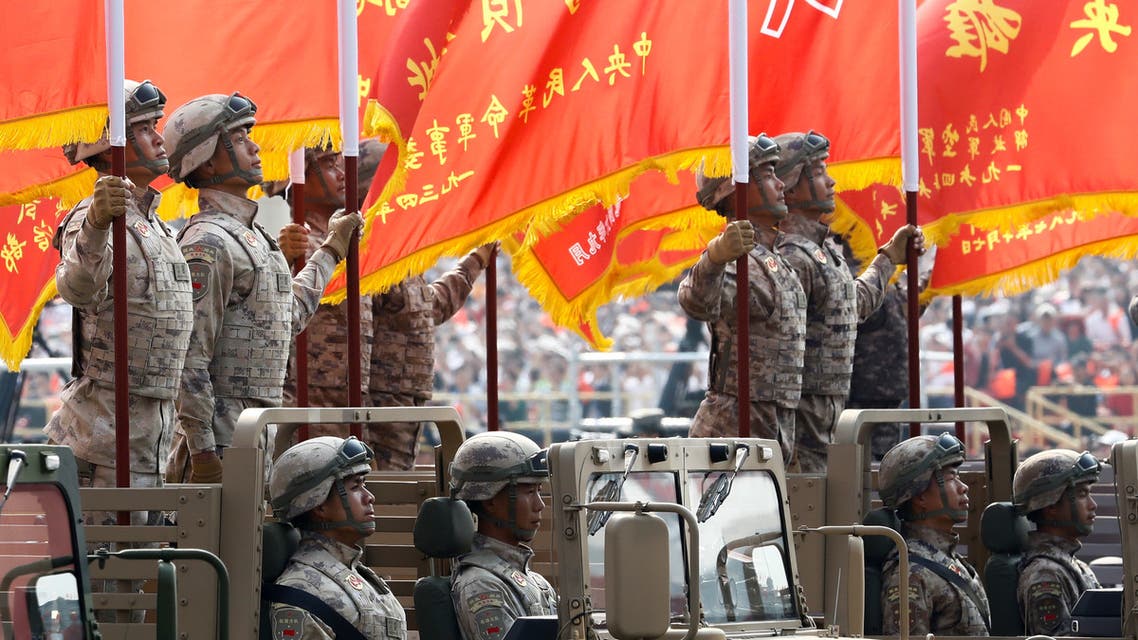 Troops in military vehicles take part in the military parade marking the 70th founding anniversary of People's Republic of China, on its National Day in Beijing, China October 1, 2019. (File photo: Reuters)