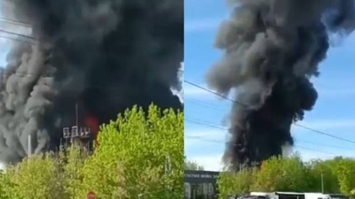 حريق في معهد طيران روسي