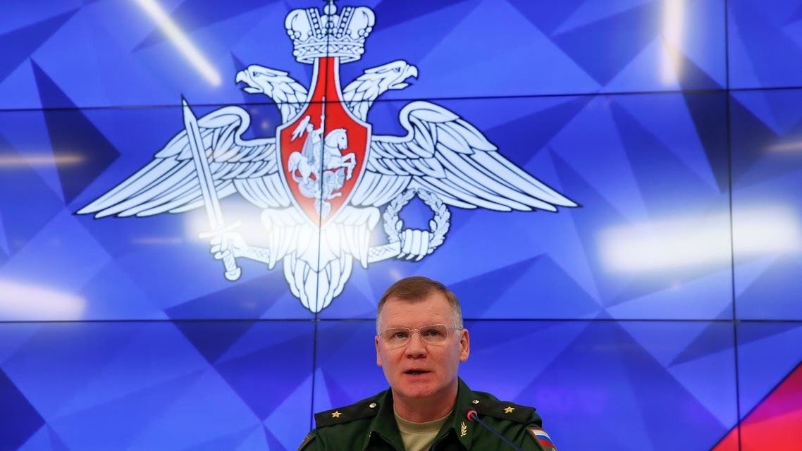 Chief of the directorate of media service and information of the Russian Defence Ministry, Major-General Igor Konashenkov speaks during a news conference. (File photo: Reuters)