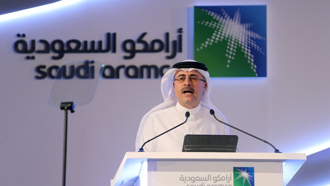 Amin H. Nasser, president and CEO of Saudi Aramco, speaks during a news conference at the Plaza Conference Center in Dhahran, Saudi Arabia, November 3, 2019. (Reuters)