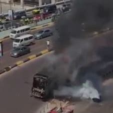فيديو.. انفجار سيارة جمع قمامة في أحد شوارع الإسكندرية