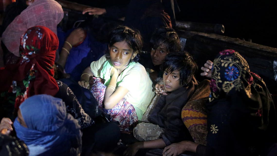 Rohingya children are seen on a boat waiting for evacuation as they arrive at a port in Krueng Geukuh near Lhokseumawe, North Aceh, Indonesia, December 31, 2021, in this photo taken by Antara Foto. (File photo: Reuters)
