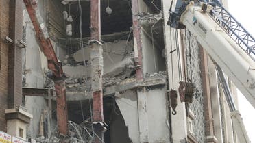General view at the site of a ten-storey building collapse in Abadan, Iran May 23, 2022. WANA (West Asia News Agency) via REUTERS ATTENTION EDITORS - THIS IMAGE HAS BEEN SUPPLIED BY A THIRD PARTY.